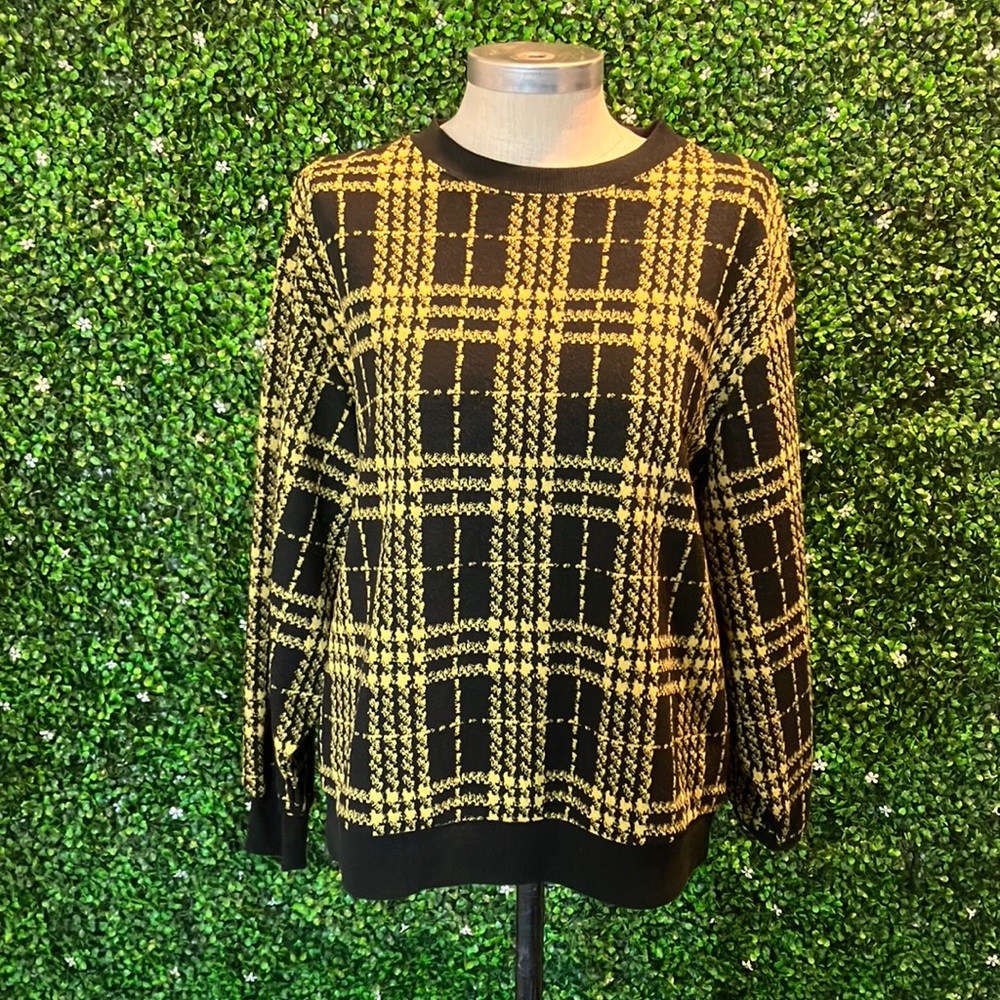 Who What Wear Plaid Sweater Top